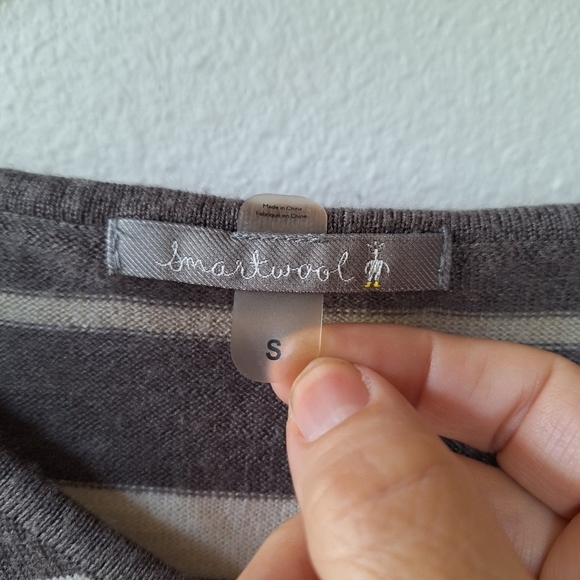 Smartwool Womens Sweater. Brown/Cream Striped. Size S - Picture 2 of 5